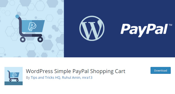Carrito de la compra de PayPal simple de WordPress