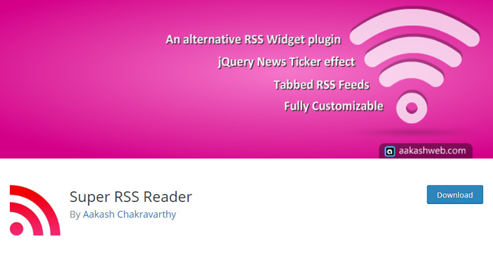 Complemento de lector Super RSS