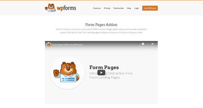 Páginas de formulario de WPForms