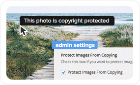 Tema de wordpress con protección contra copias de fotos e imágenes
