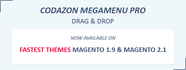 Codazon Megamenú Pro Magento 1 y Mega Menú Magento 2