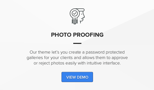 Tema para fotógrafos con prueba de fotos.