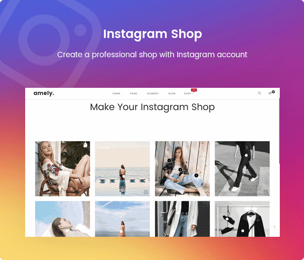 Moda WooCommerce WordPress Theme - Tienda de Instagram