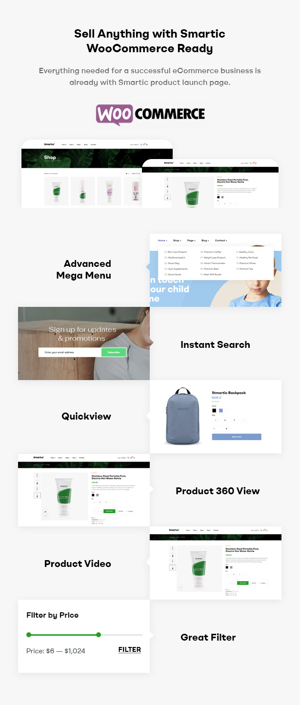 Smartic - Tema de WooCommerce para la página de destino del producto