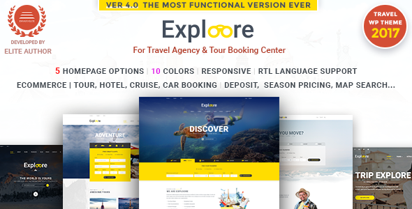 Tema de WordPress para reservas de viajes |  EXPLORA Viajes