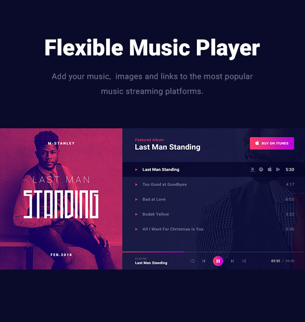 Slide Music Tema de WordPress Reproductor de música