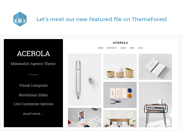 Acerola - Tema de agencia ultra minimalista - Portfolio Creative