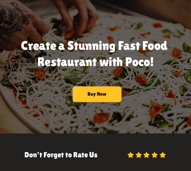 Poco - El mejor tema de WordPress para restaurante de comida rápida
