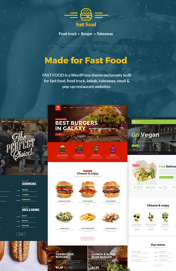 Tema de WordPress para comida rápida - 1