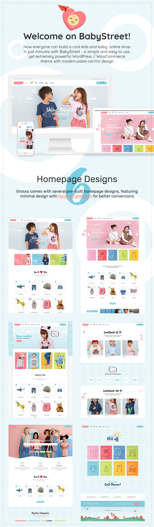 BabyStreet - Tema de WooCommerce para tiendas de juguetes y ropa para niños - 3