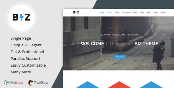 Biz - Tema multipropósito de WordPress para negocios