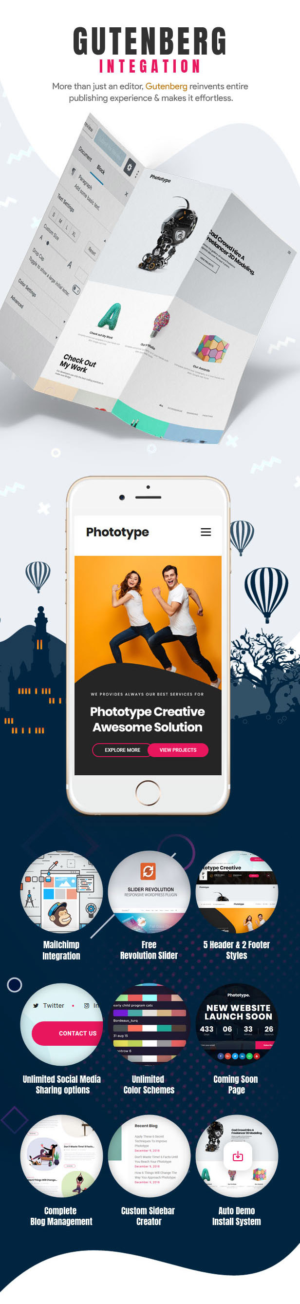 Phototype - Nuevo tema de WordPress Elementor Portoflio 2019 para agencias, sitios de fotografía - 4