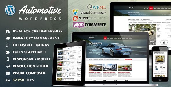 Descargar Automotive Car Dealership Business WordPress Theme