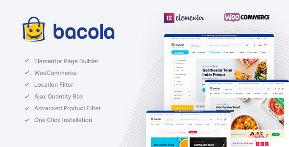 Descargar Bacola Grocery Store and Food eCommerce Theme