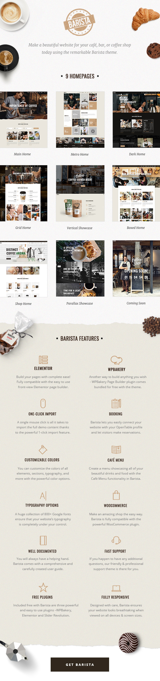 Barista - Tema moderno para cafés, cafeterías y bares - 2