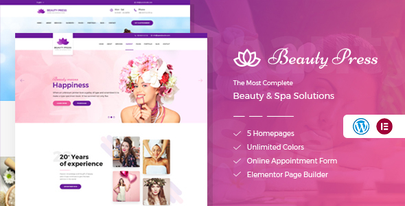 Descargar Beauty Salon Spa WordPress Theme