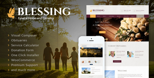 Descargar Blessing Funeral Home Services Cremation Parlor WordPress