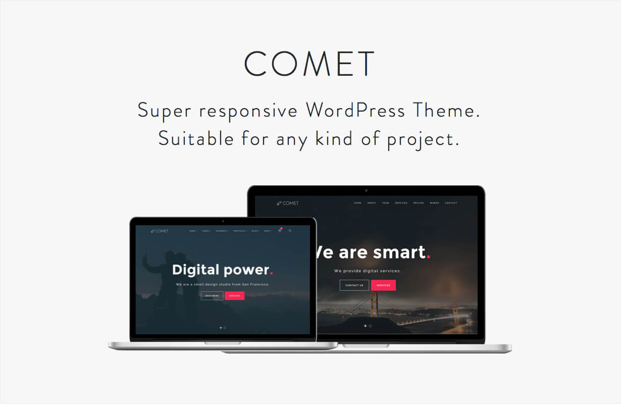 Comet - Tema creativo multipropósito de WordPress - 1