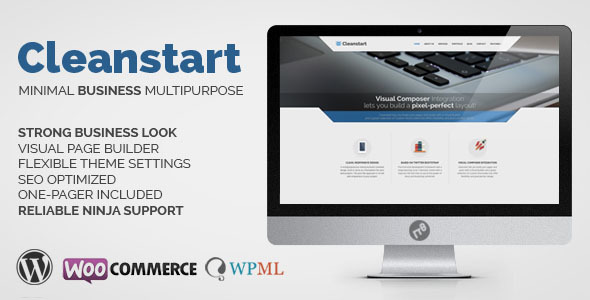 Descargar Corporate Business WordPress Theme Cleanstart