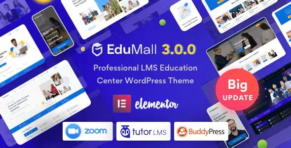 Descargar EduMall Professional LMS Education Center WordPress Theme