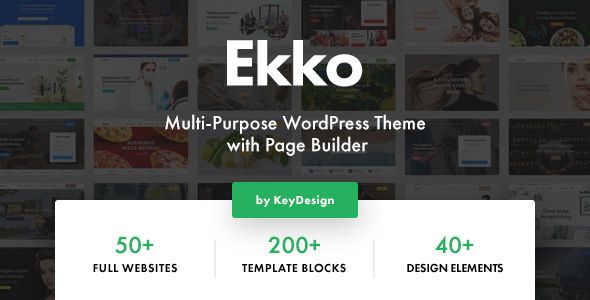 Descargar Ekko Multi Purpose WordPress Theme with Page Builder