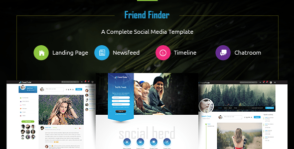 Descargar Friend Finder Social Network HTML5 Template