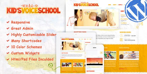 Descargar Kids Voice School Education WordPress Theme