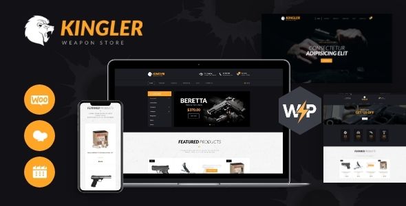 Descargar Kingler Weapon Store Gun Training WordPress Theme