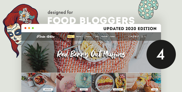 Descargar Lahanna Food Blog WordPress Theme