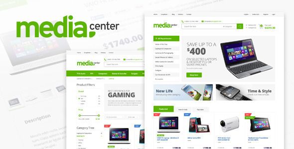 Descargar Media Center Electronic eCommerce HTML Template