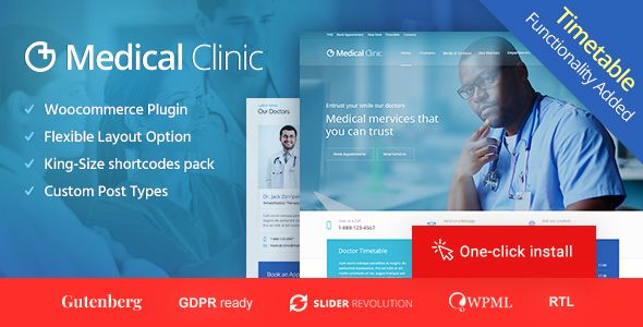 Descargar Medical Clinic Doctor and Hospital Health WordPress Theme