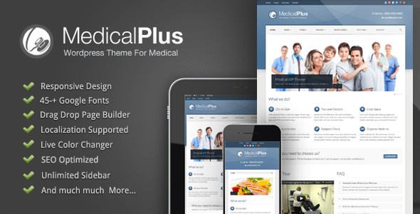 Descargar Medical Plus Doctor Health WordPress Theme