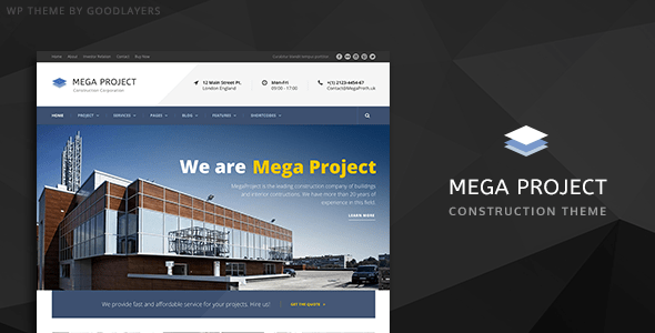 Descargar Mega Project Construction WordPress