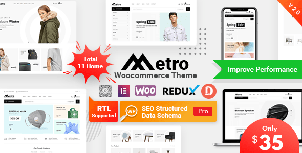 Descargar Metro – Minimal WooCommerce WordPress Theme