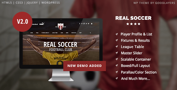 Descargar Real Soccer Sport Clubs WordPress