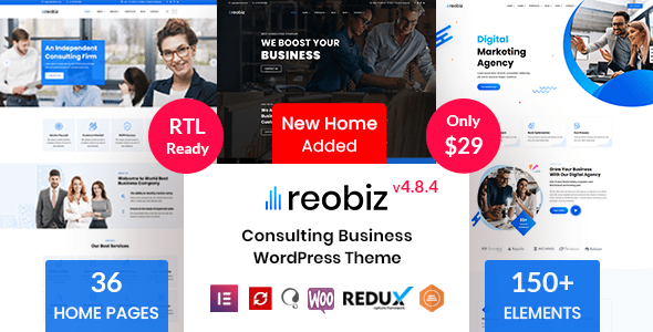 Descargar Reobiz Consulting Business WordPress Theme