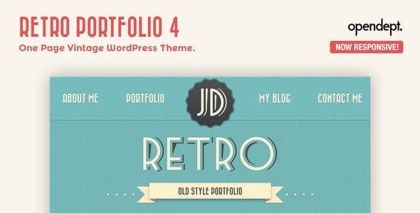 Descargar Retro Portfolio One Page Vintage WordPress Theme