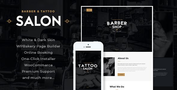 Descargar Salon Barbershop Tattoo Studio WordPress Theme