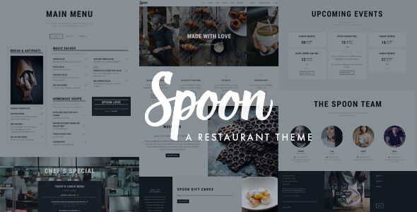 Descargar Spoon – a Premium Responsive Restaurant WordPress Theme