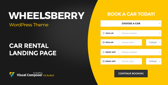 Descargar Wheelsberry – Car Rental WordPress Theme Landing Page
