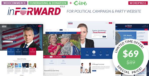 Descargar inForward Political Campaign and Party WordPress Theme