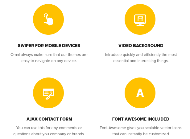 Swiper para dispositivos móviles, fondo de video, formulario de contacto Ajax, Font Awesome incluido