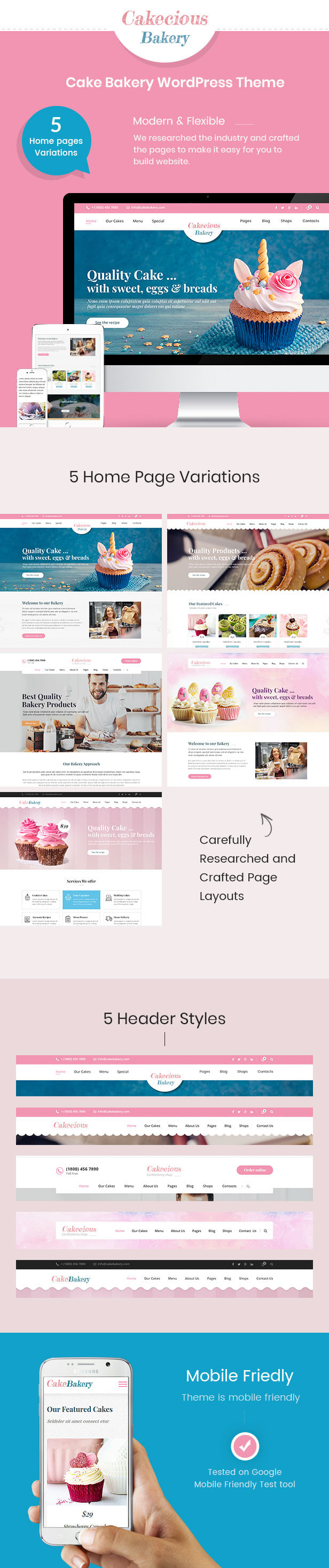 Cakecious - Tema de WordPress para pastelería y comida - 2