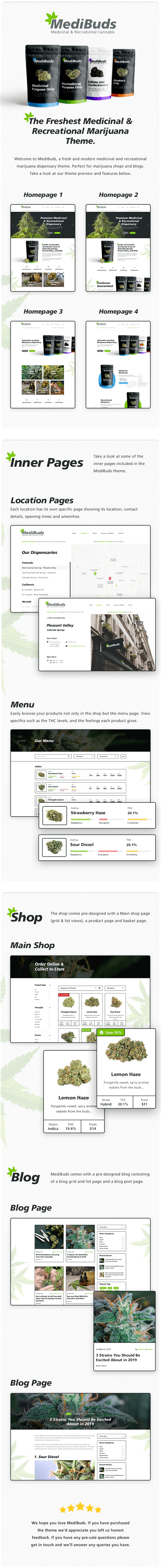 Medibuds - Tema de WordPress para dispensario de marihuana medicinal - 1