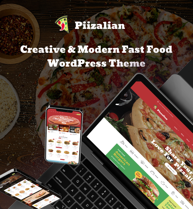 Piizalian - Tema de WooCommerce para restaurante de comida rápida