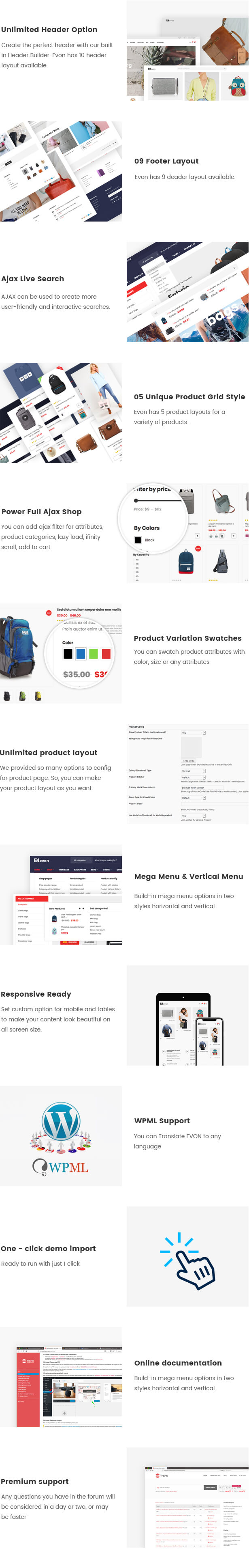 Evon - Tema WooCommerce WordPress para tienda de bolsos - 2
