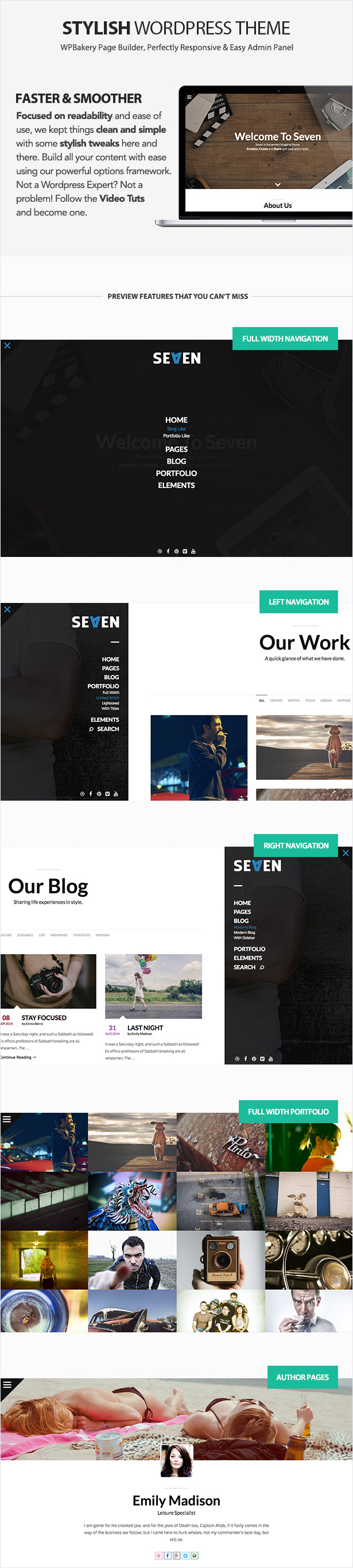 Seven - Elegante tema de WordPress - 2