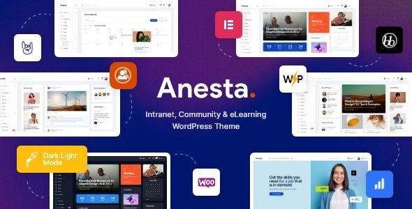 Descargar Anesta Intranet Extranet Community and BuddyPress WordPress Theme