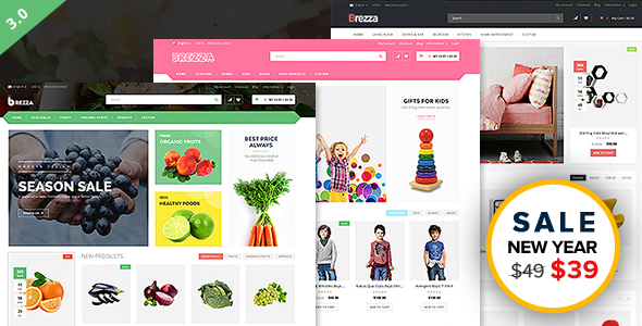 Descargar Brezza Fruit Store Multipurpose WooCommerce WordPress Theme