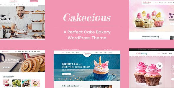Descargar Cakecious Cake Bakery Food WordPress Theme